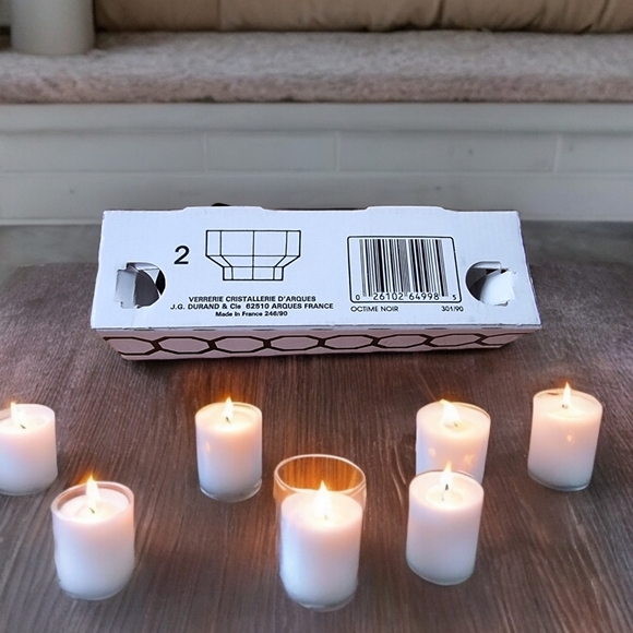 Vintage ARCOROC Black Octagon Bowls Set of 8 with Bonus Set of 2 Candle Holders - Picture 9 of 9